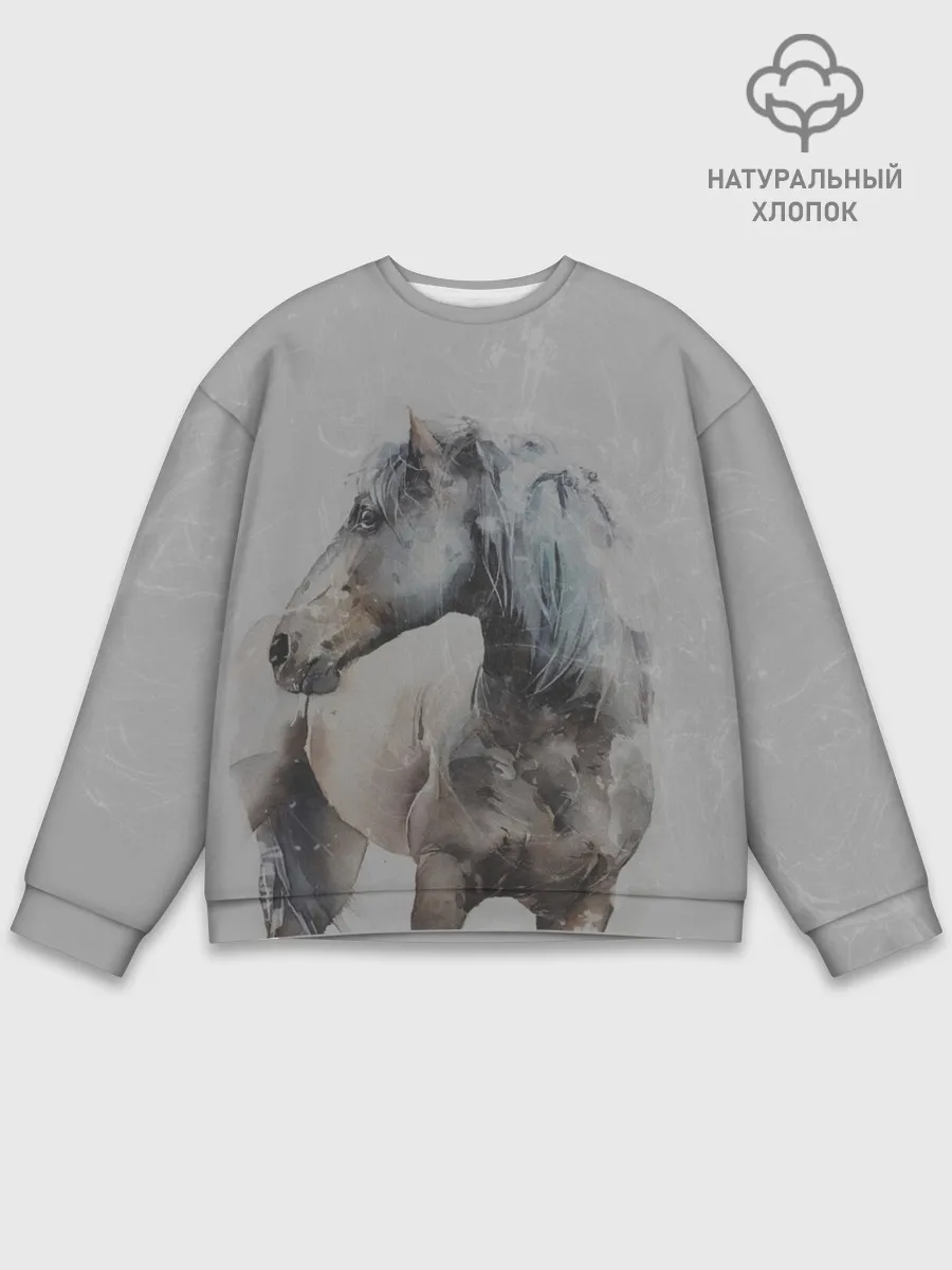 Мужской свитшот базовый / лошадь