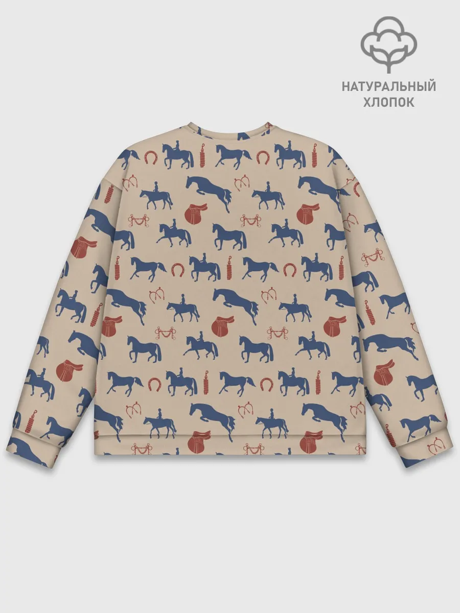 Мужской свитшот базовый / кони