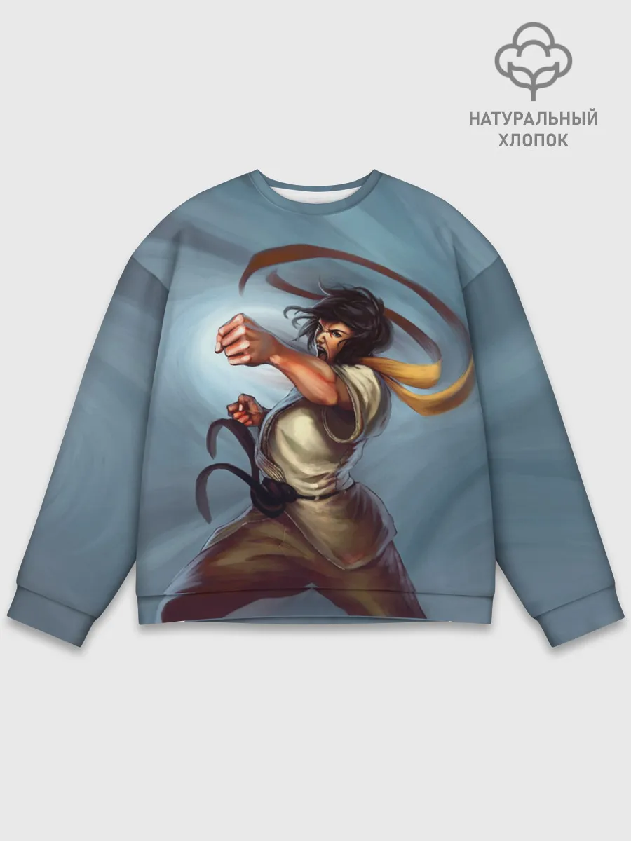 Мужской свитшот базовый / Karate girl