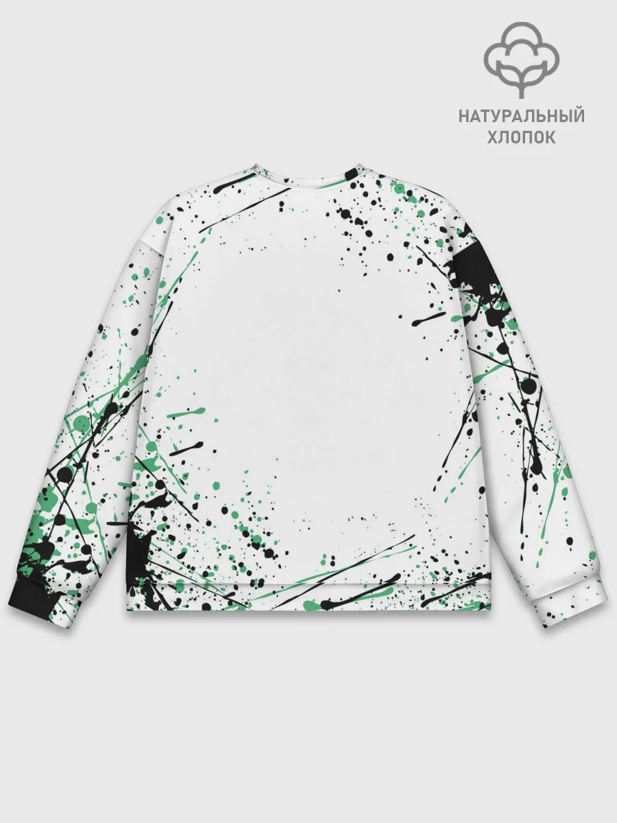 Мужской свитшот базовый / Брызги красок Demon Slayer