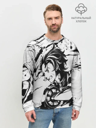 Мужской свитшот базовый / KIMETSU NO YAIBA TANJIRO KAMADO
