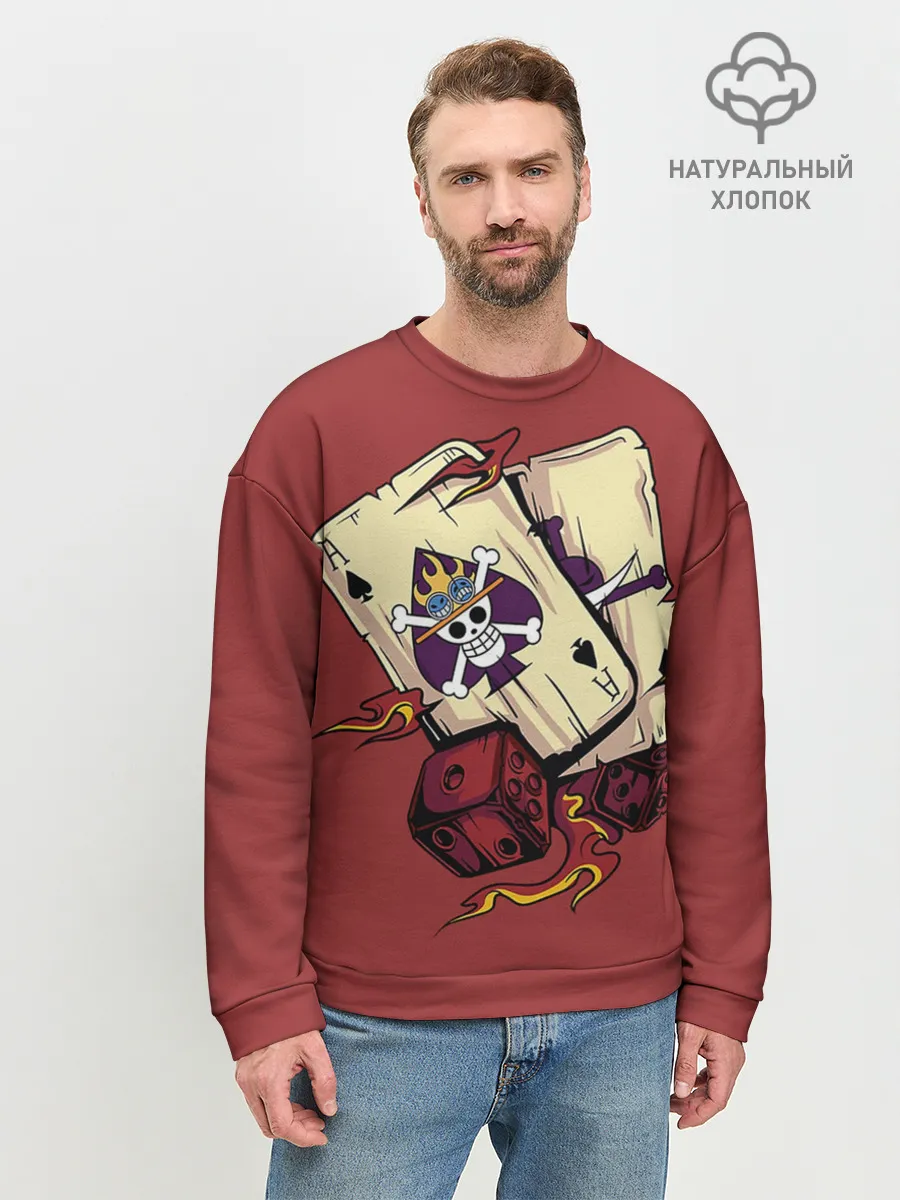 Мужской свитшот базовый / Карты One Piece