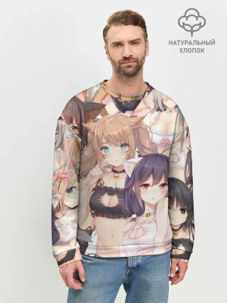 Мужской свитшот базовый / Эччи гарем