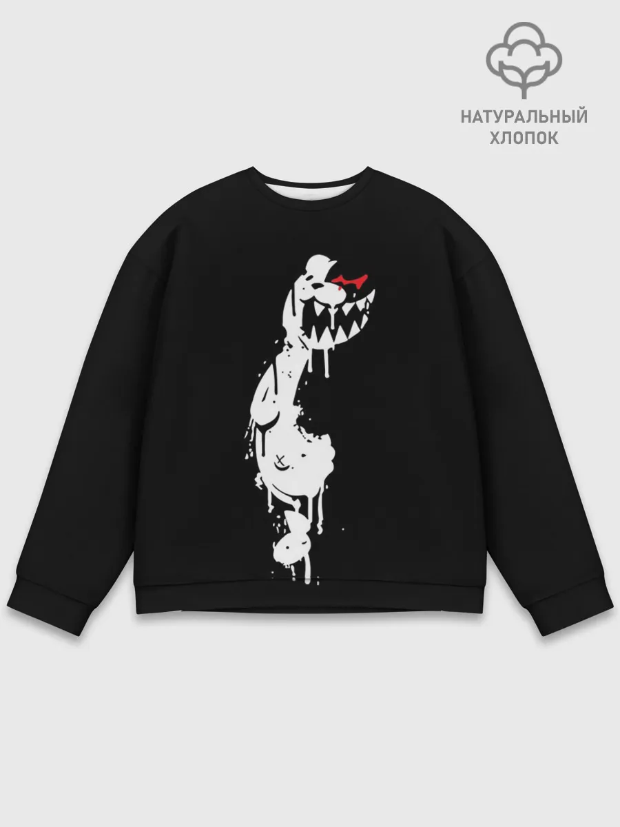 Мужской свитшот базовый / MONOKUMA в темноте