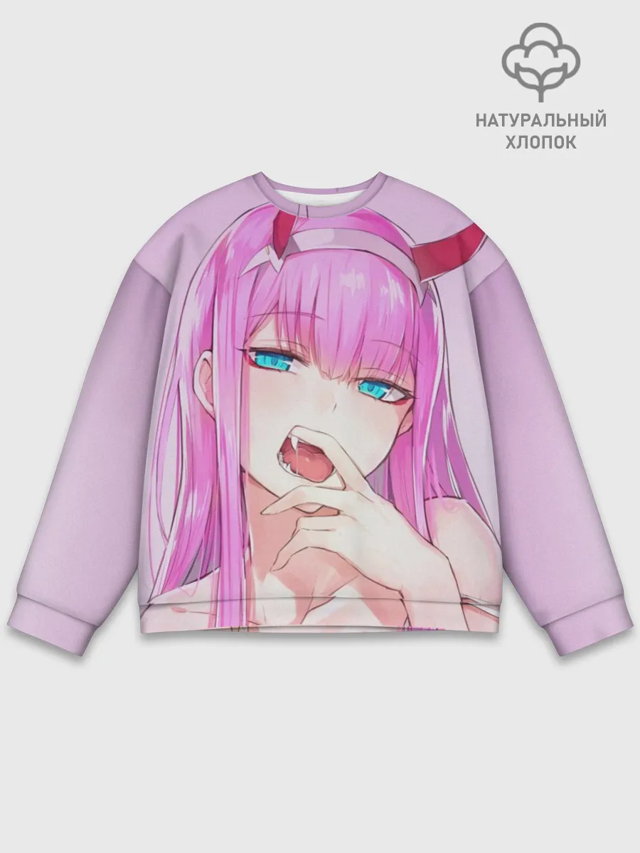 Мужской свитшот базовый / ахегао зеро ту