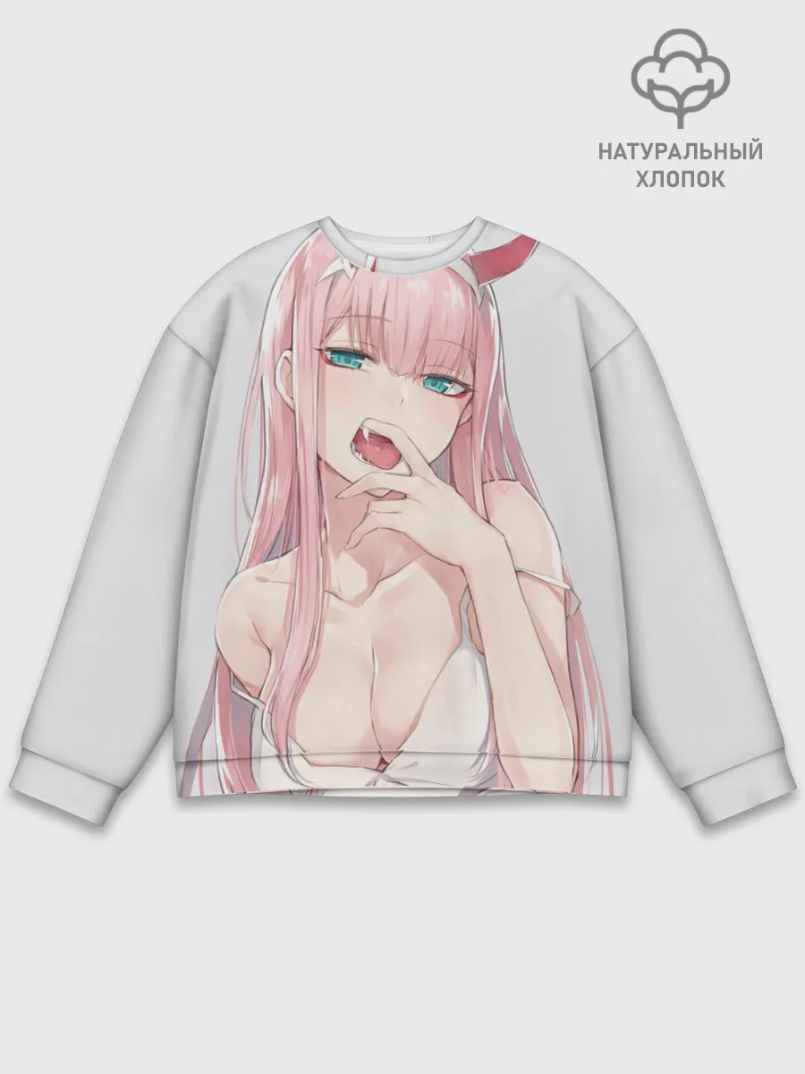 Мужской свитшот базовый / Ahegao Zero Two