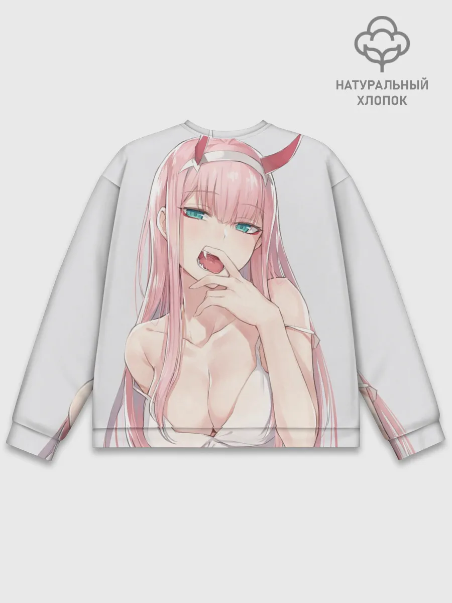 Мужской свитшот базовый / Ahegao Zero Two