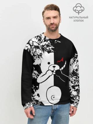 Мужской свитшот базовый / MONOKUMA держит руки
