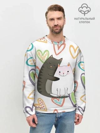 Мужской свитшот базовый / Сладкая парочка