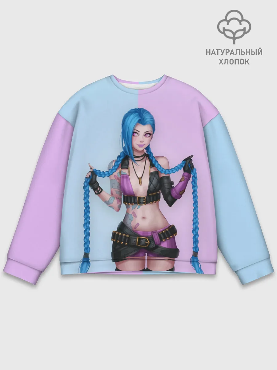 Мужской свитшот базовый / League of Legends Jinx