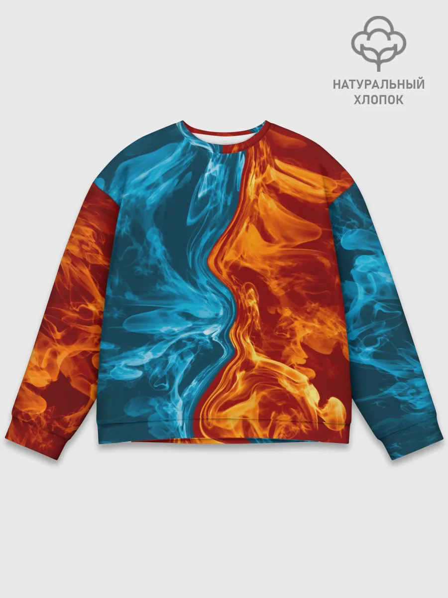 Мужской свитшот базовый / Огонь и вода