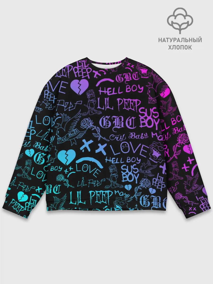 Мужской свитшот базовый / LIL PEEP NEON | ЛИЛ ПИП НЕОН