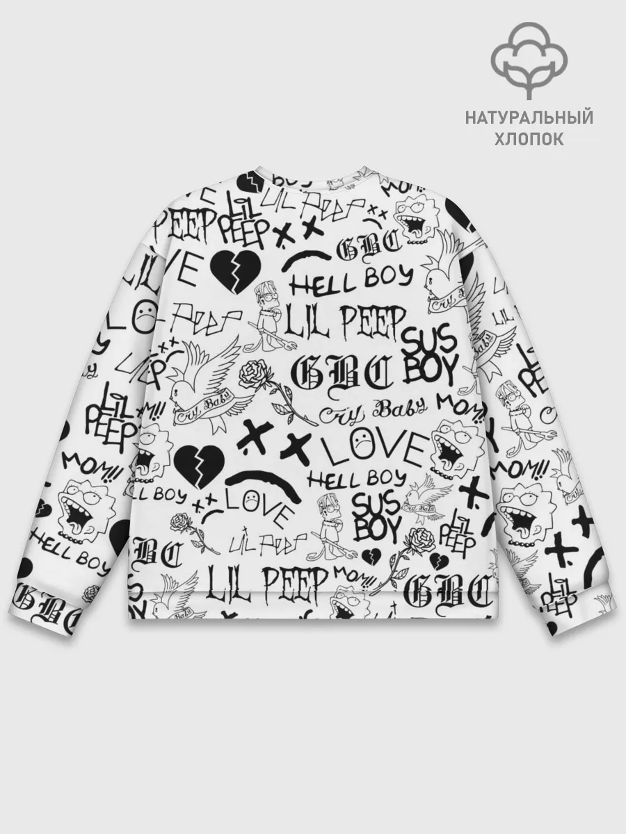 Мужской свитшот базовый / LIL PEEP | ЛИЛ ПИП LOGOBOMBING