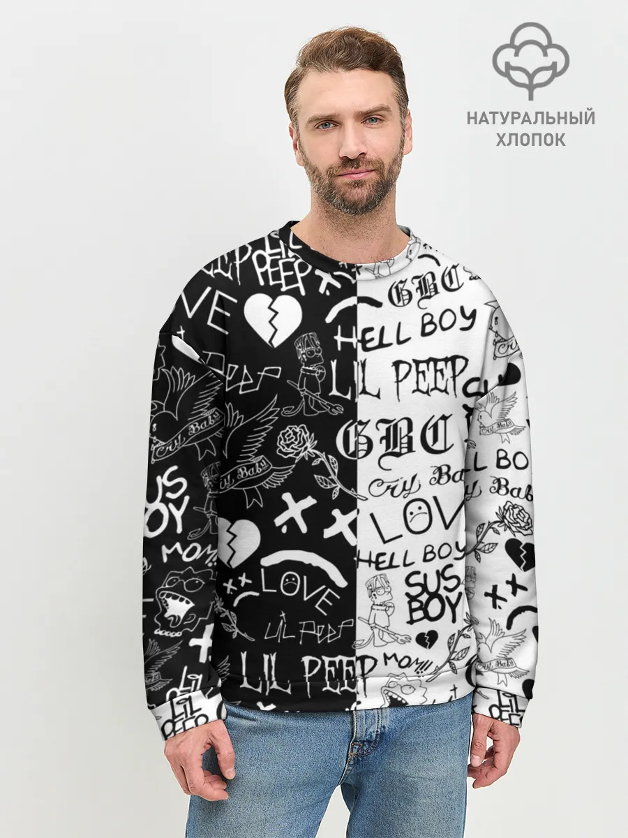 Мужской свитшот базовый / LIL PEEP LOGOBOMBING | ЛИЛ ПИП