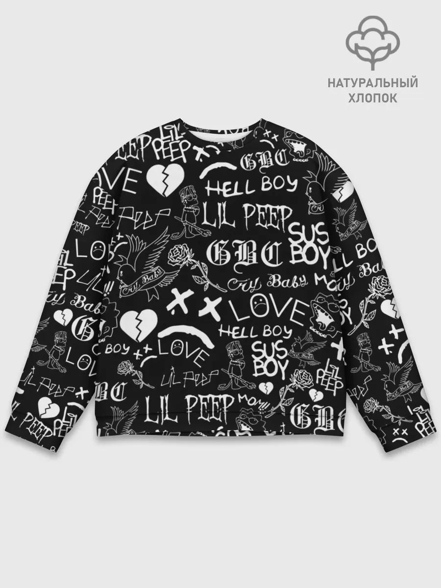 Мужской свитшот базовый / LIL PEEP LOGOBOMBING | ЛИЛ ПИП