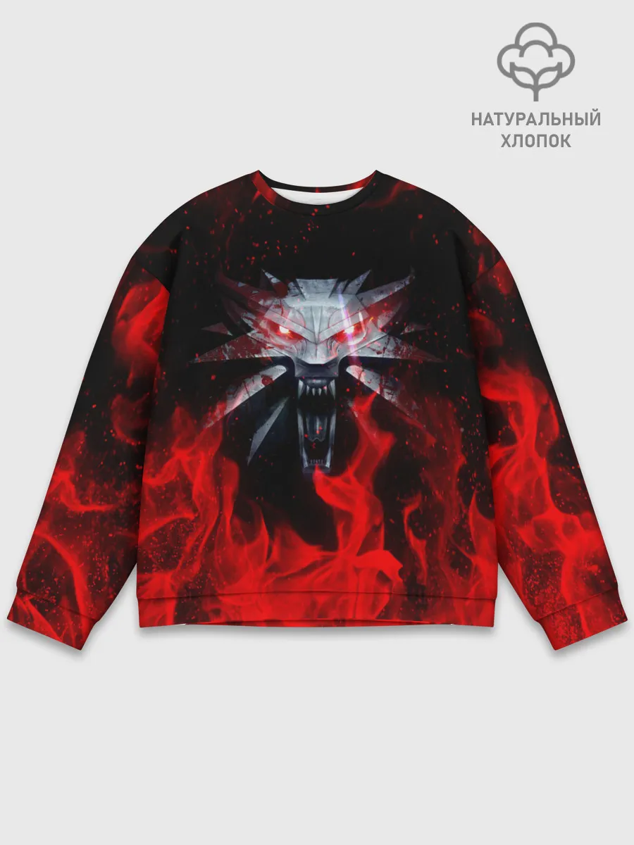 Мужской свитшот базовый / ВЕДЬМАК / THE WITCHER / ГЕРАЛЬТ | ВОЛК WOLF