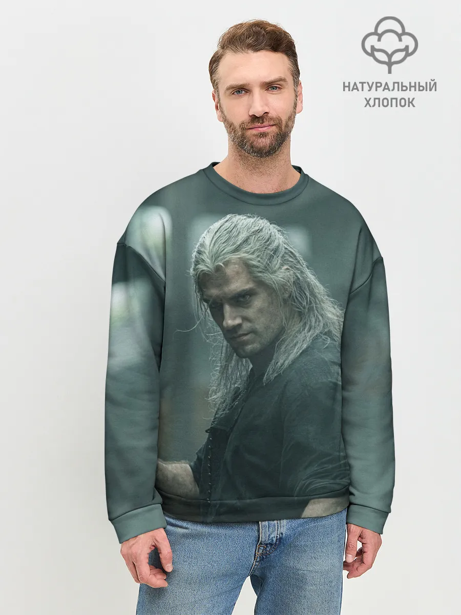 Мужской свитшот базовый / Ведьмак Геральт