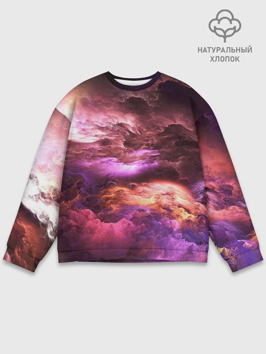 Мужской свитшот базовый / закат абстракция