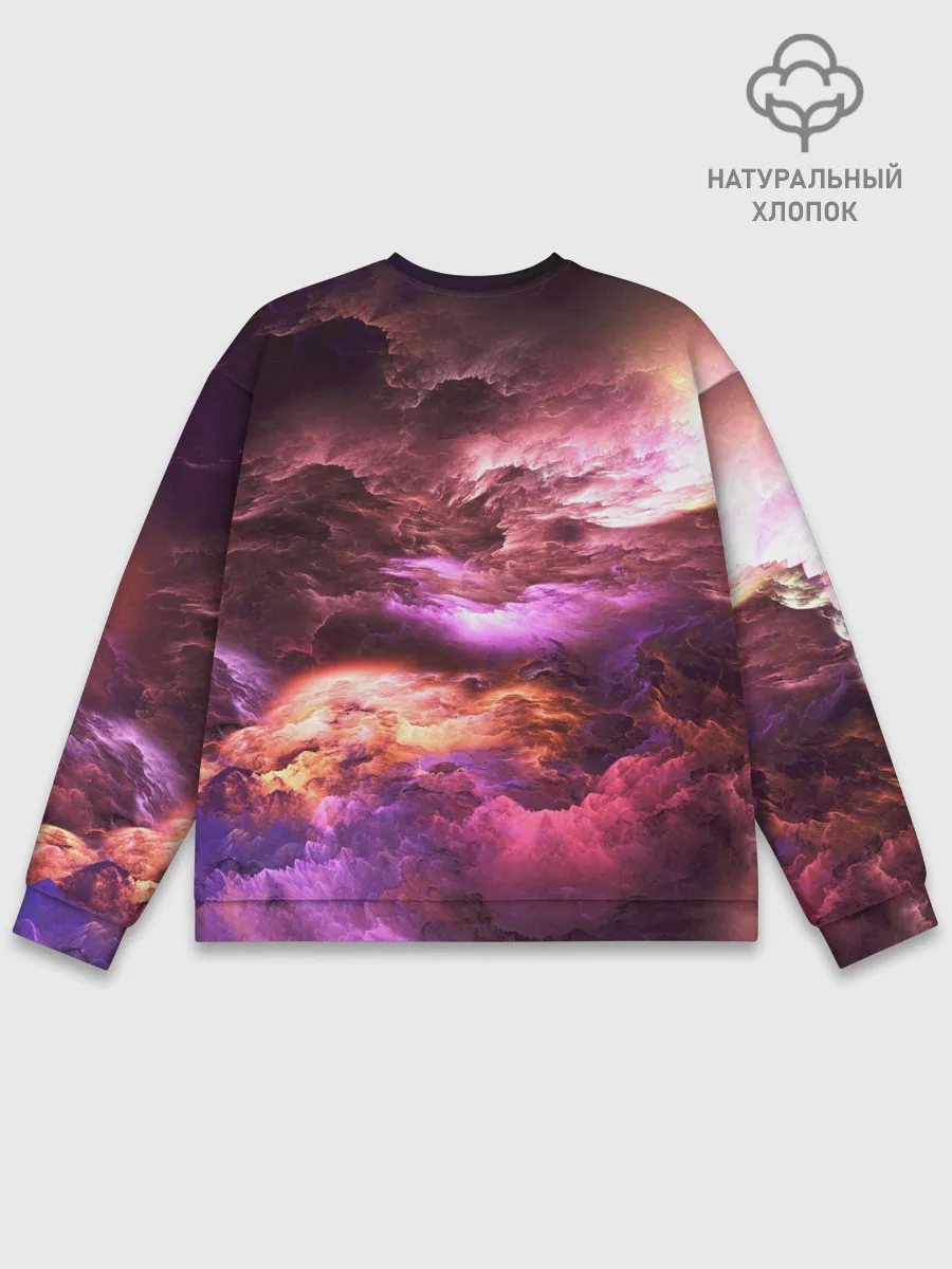 Мужской свитшот базовый / закат абстракция