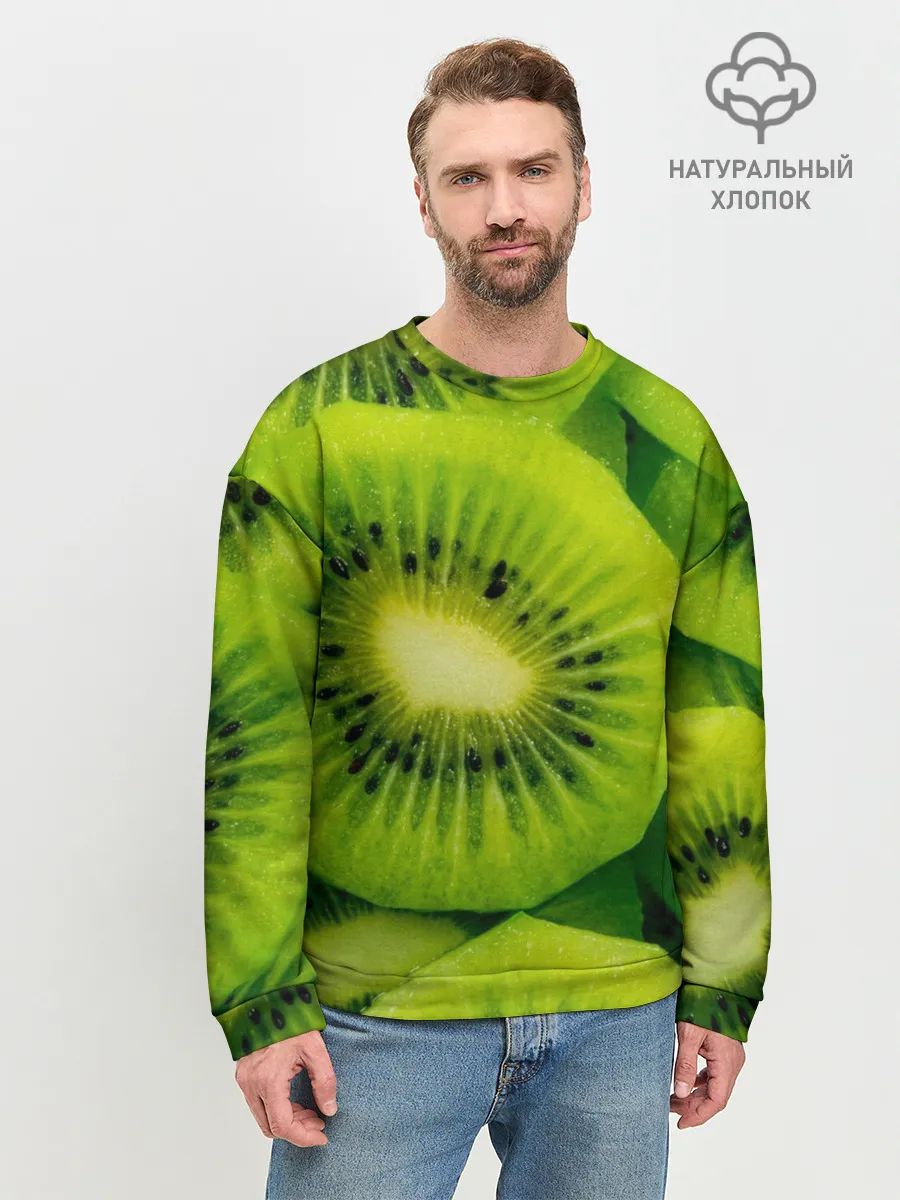 Мужской свитшот базовый / Зеленый киви