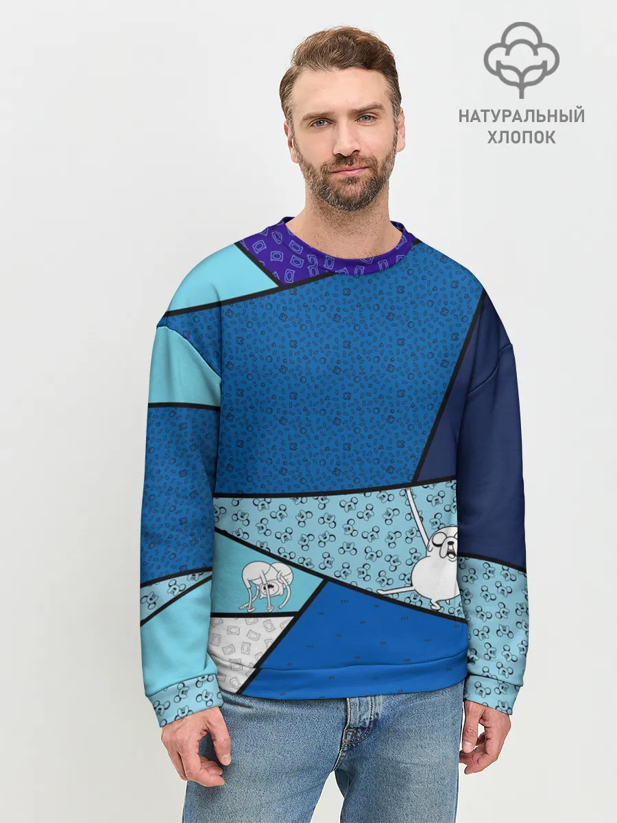 Мужской свитшот базовый / Finn&Jake. Geometric