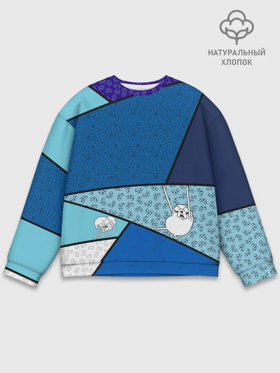 Мужской свитшот базовый / Finn&Jake. Geometric