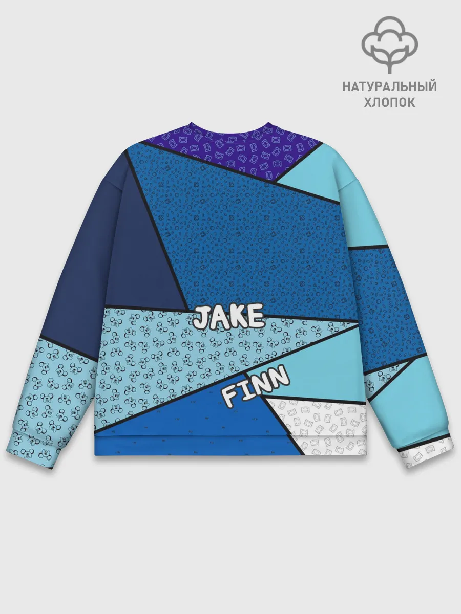 Мужской свитшот базовый / Finn&Jake. Geometric