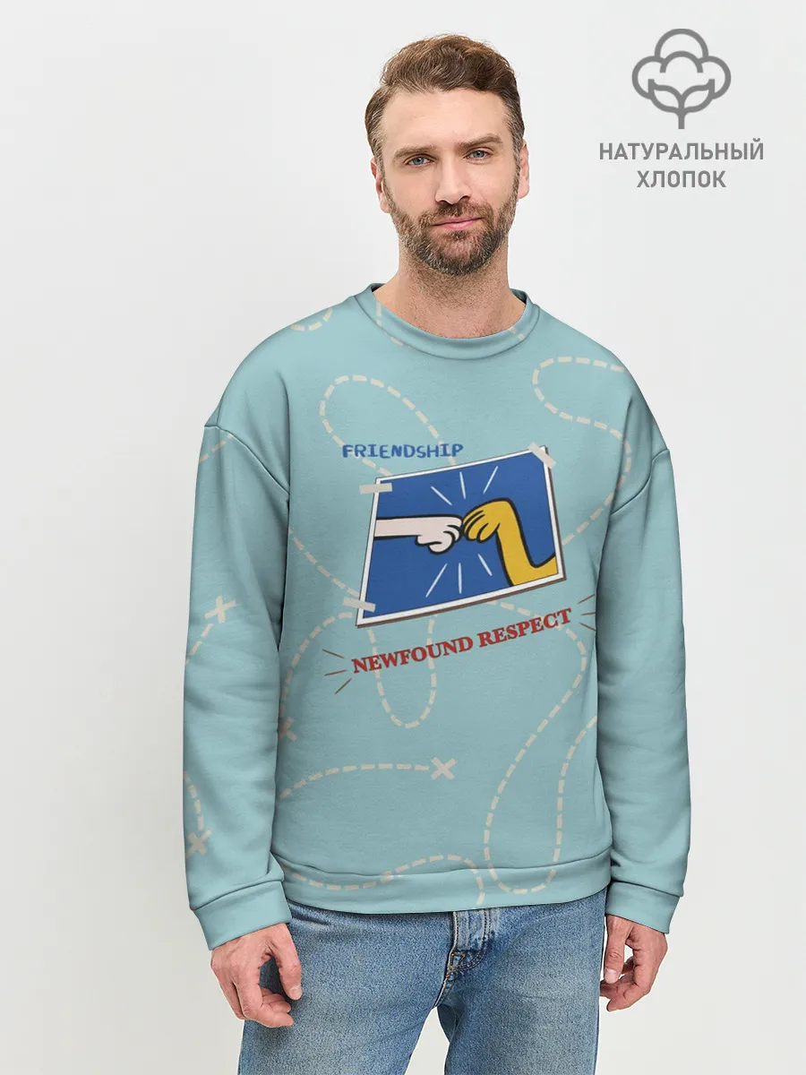 Мужской свитшот базовый / Friendship. Adventure time