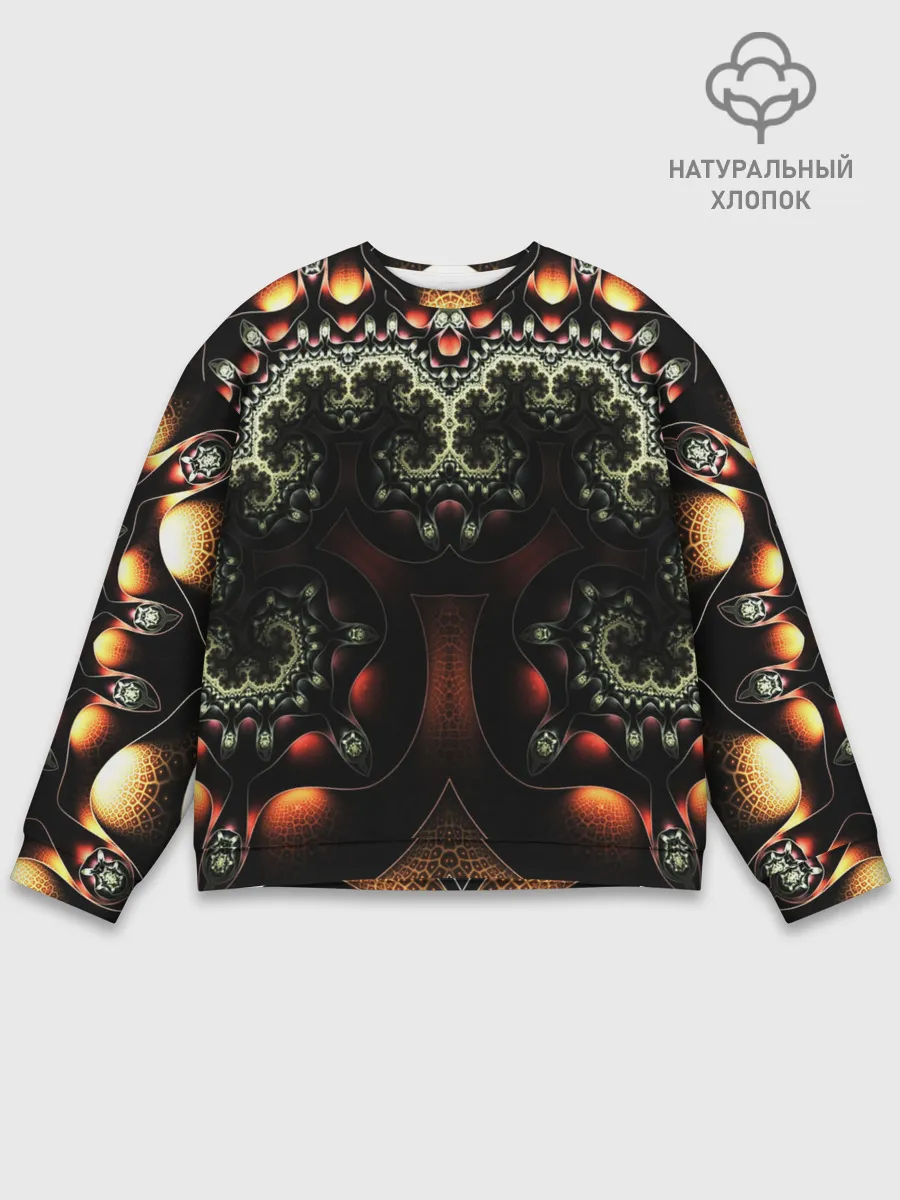 Мужской свитшот базовый / ФРАКТАЛЬНЫЙ ОПТИЧЕСКИЙ УЗОР