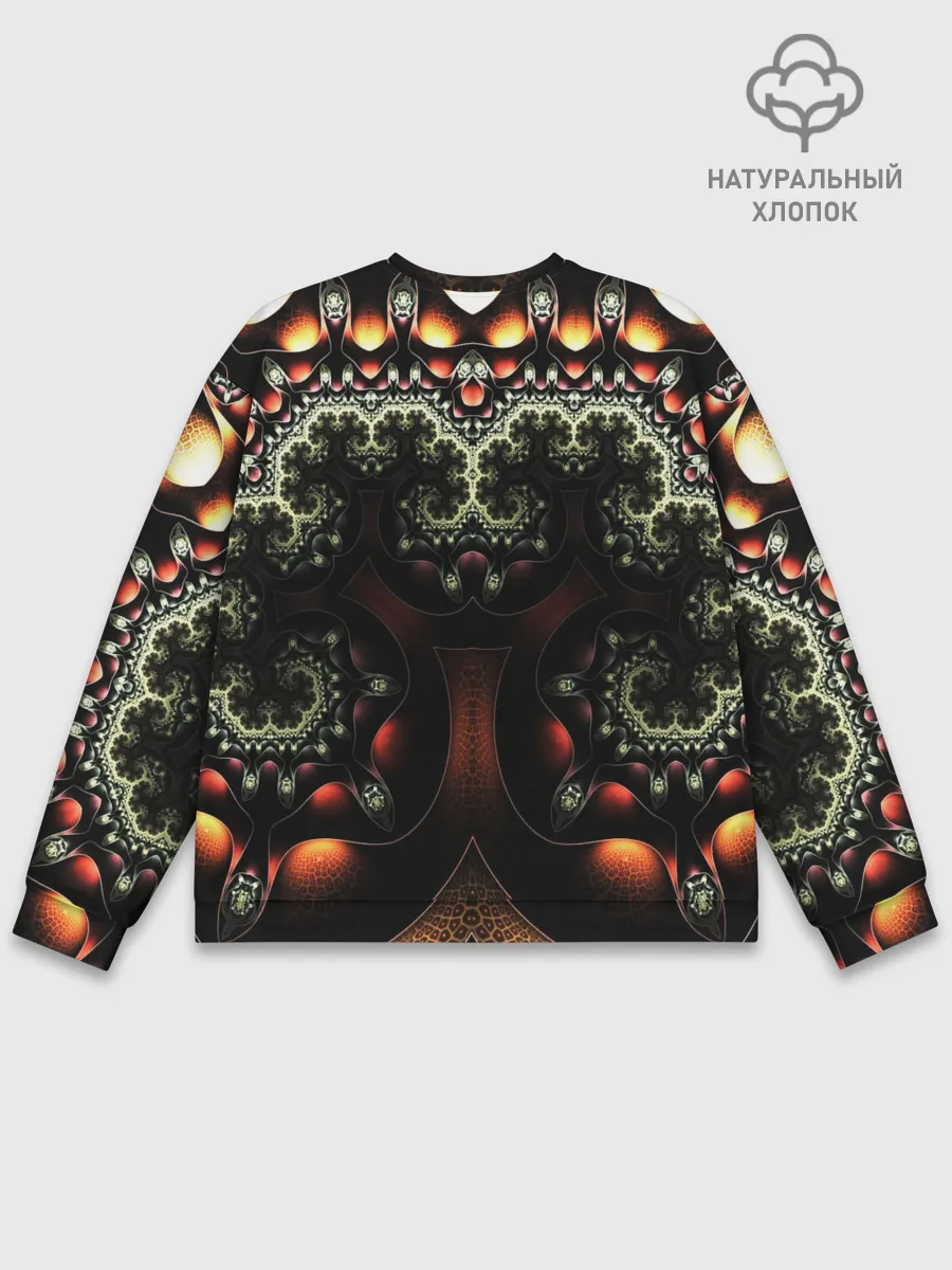 Мужской свитшот базовый / ФРАКТАЛЬНЫЙ ОПТИЧЕСКИЙ УЗОР