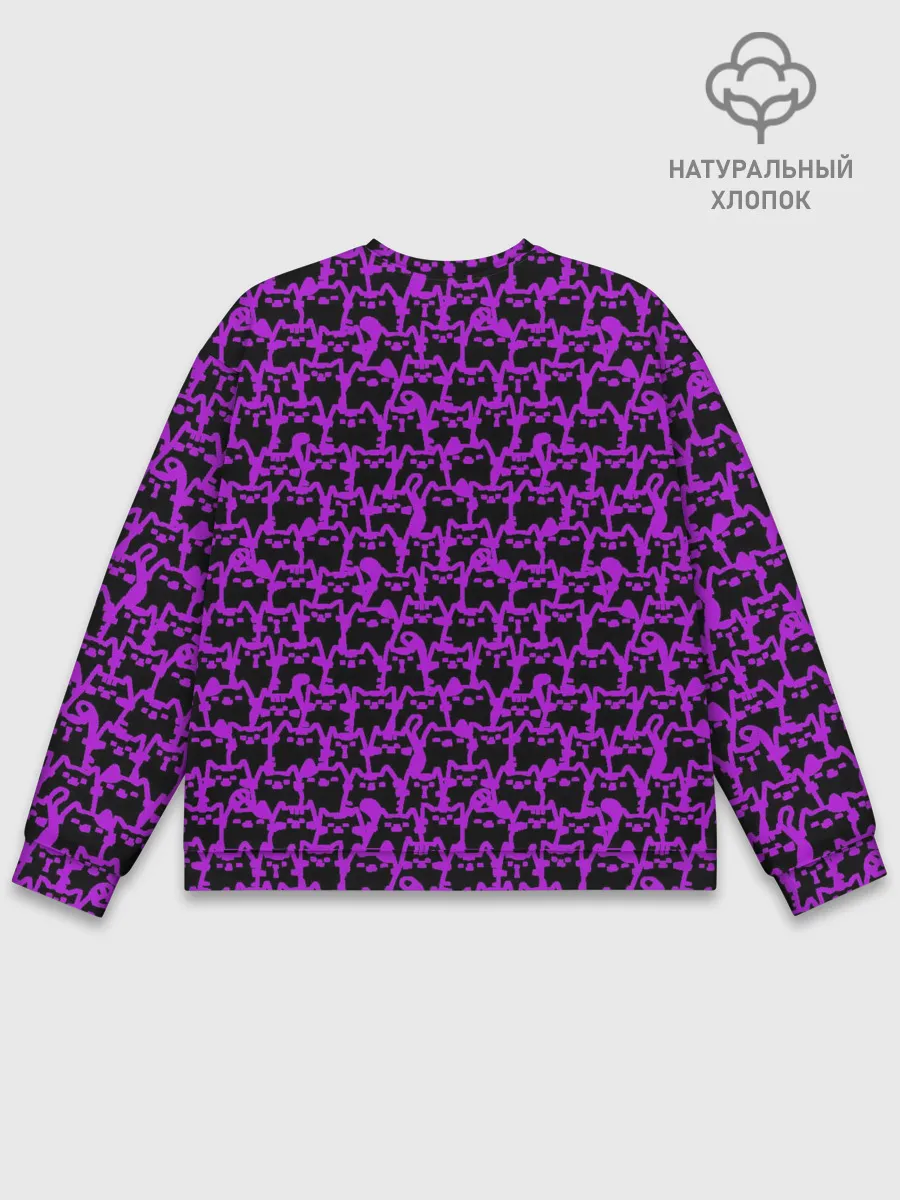 Мужской свитшот базовый / Неоновые коты