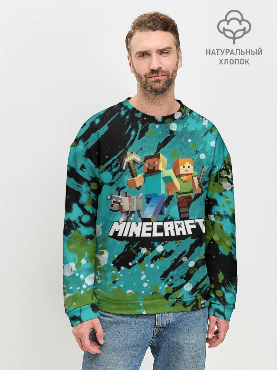 Мужской свитшот базовый / Minecraft / Майнкрафт
