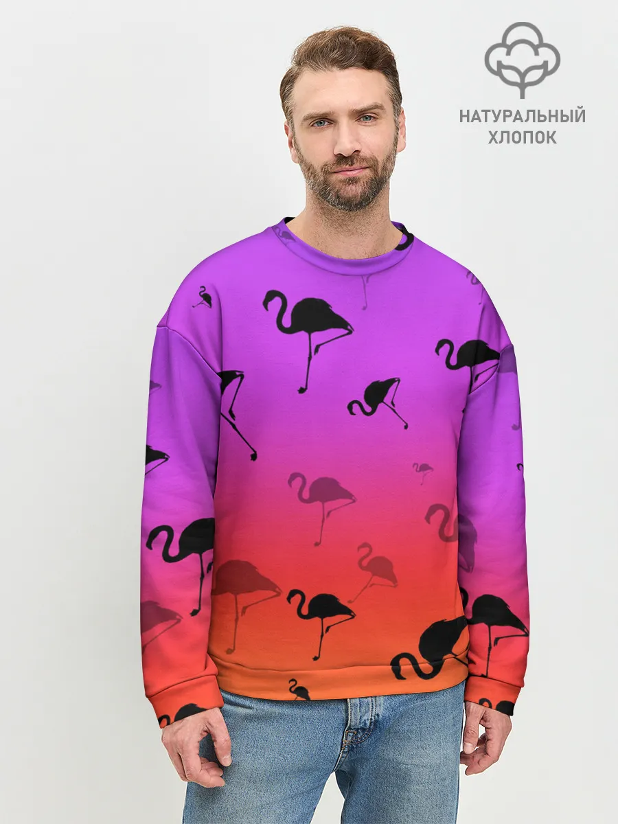 Мужской свитшот базовый / Фламинго