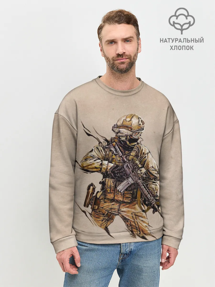 Мужской свитшот базовый / Военный