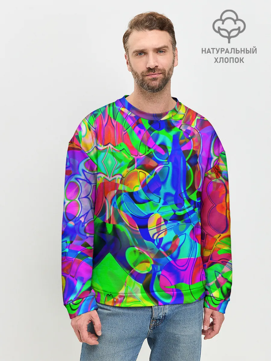 Мужской свитшот базовый / НЕОНОВЫЕ КРАСКИ