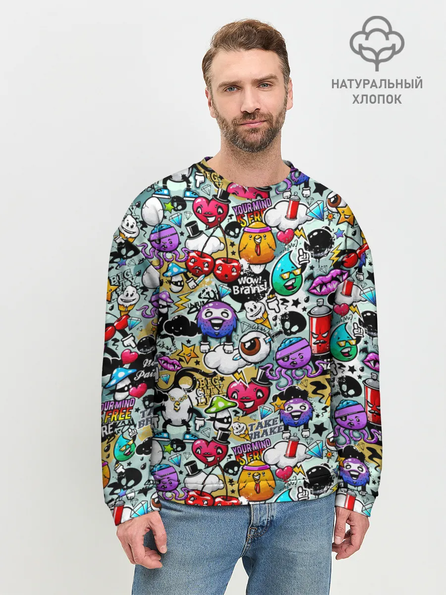 Мужской свитшот базовый / Stickerboom