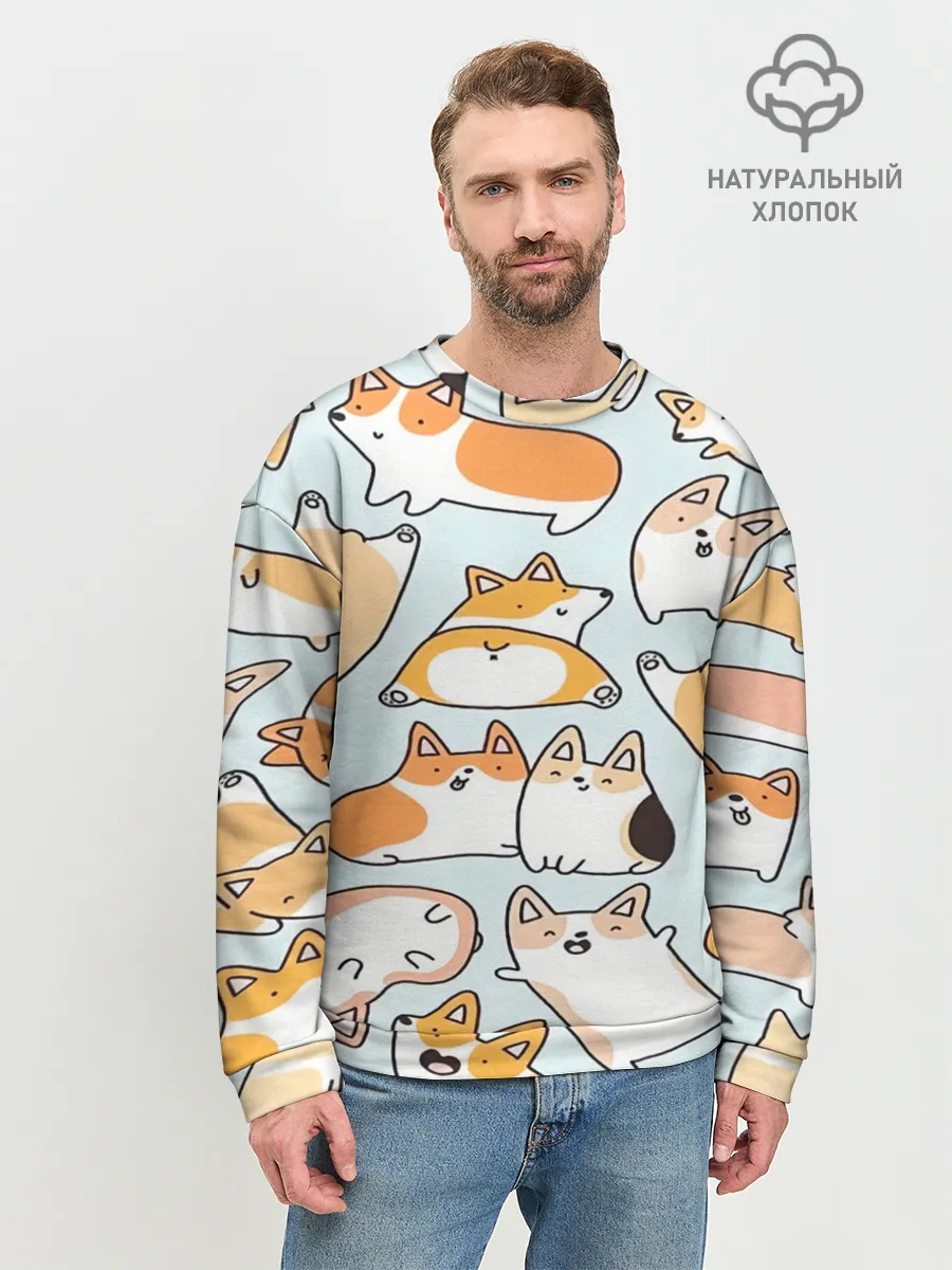Мужской свитшот базовый / Корги