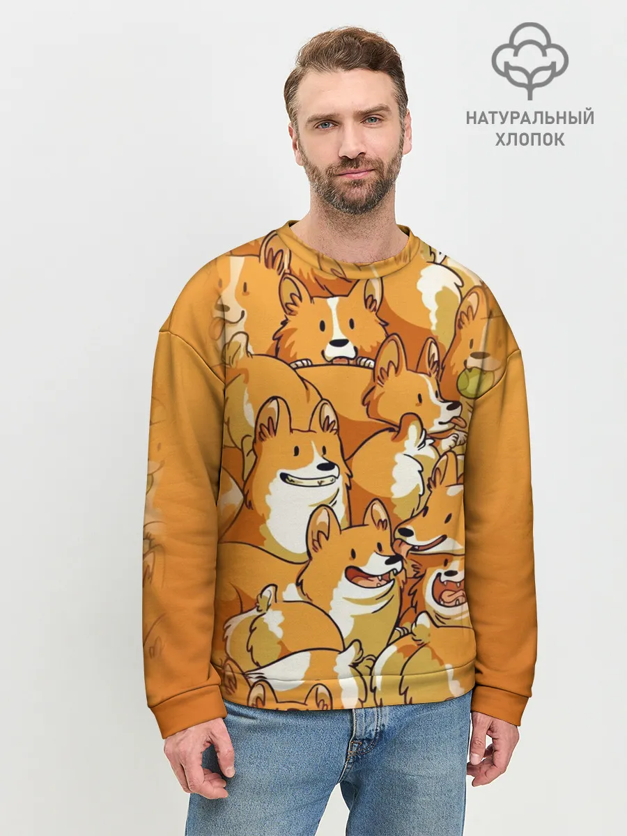 Мужской свитшот базовый / Корги