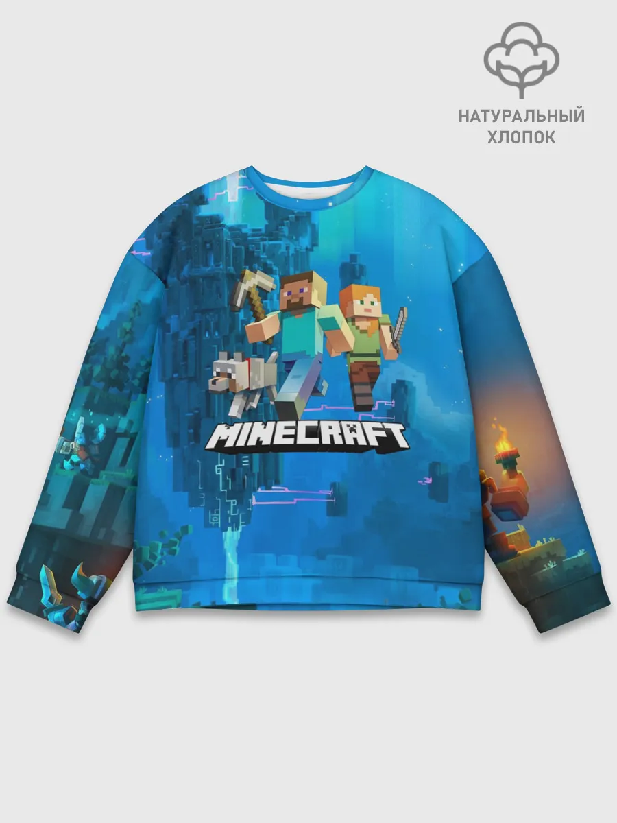 Мужской свитшот базовый / Minecraft / Майнкрафт