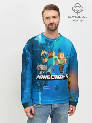 Мужской свитшот базовый / Minecraft / Майнкрафт