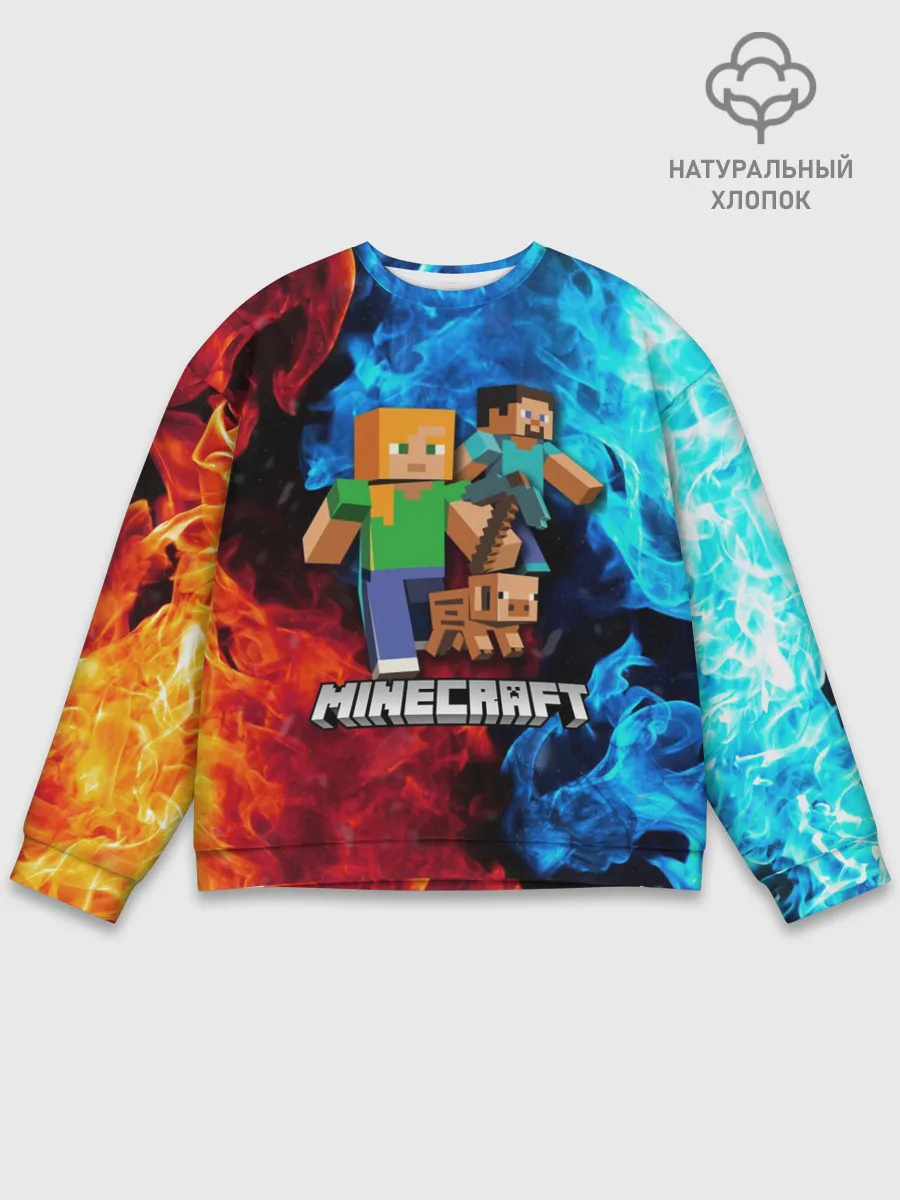 Мужской свитшот базовый / Minecraft / Майнкрафт