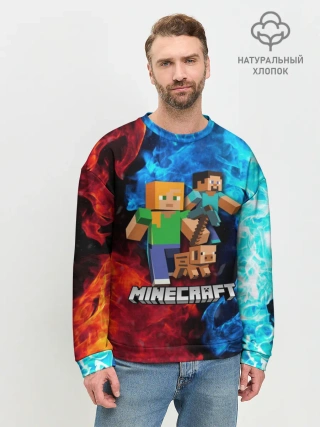Мужской свитшот базовый / Minecraft / Майнкрафт