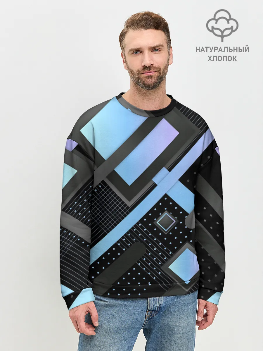 Мужской свитшот базовый / Modern Geometry
