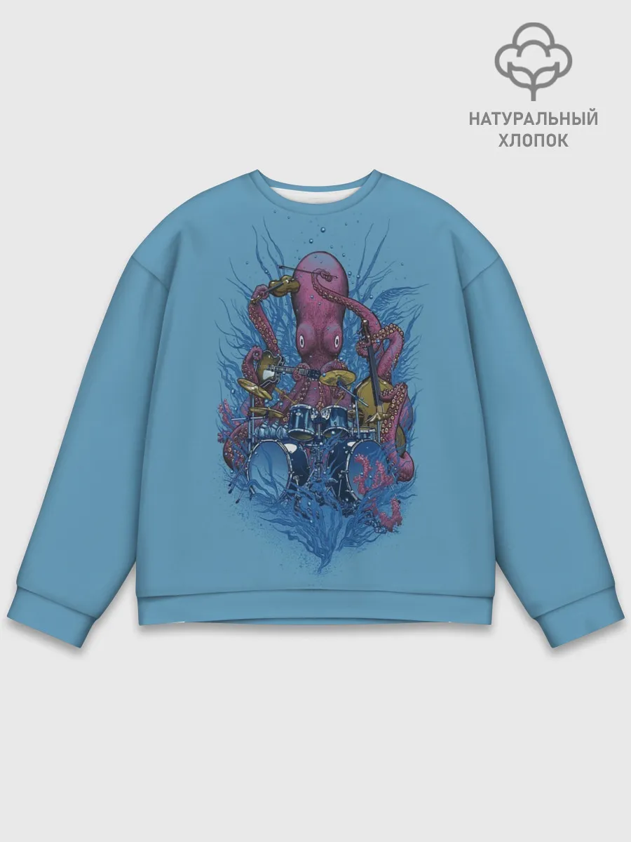 Мужской свитшот базовый / Осьминог барабанщик