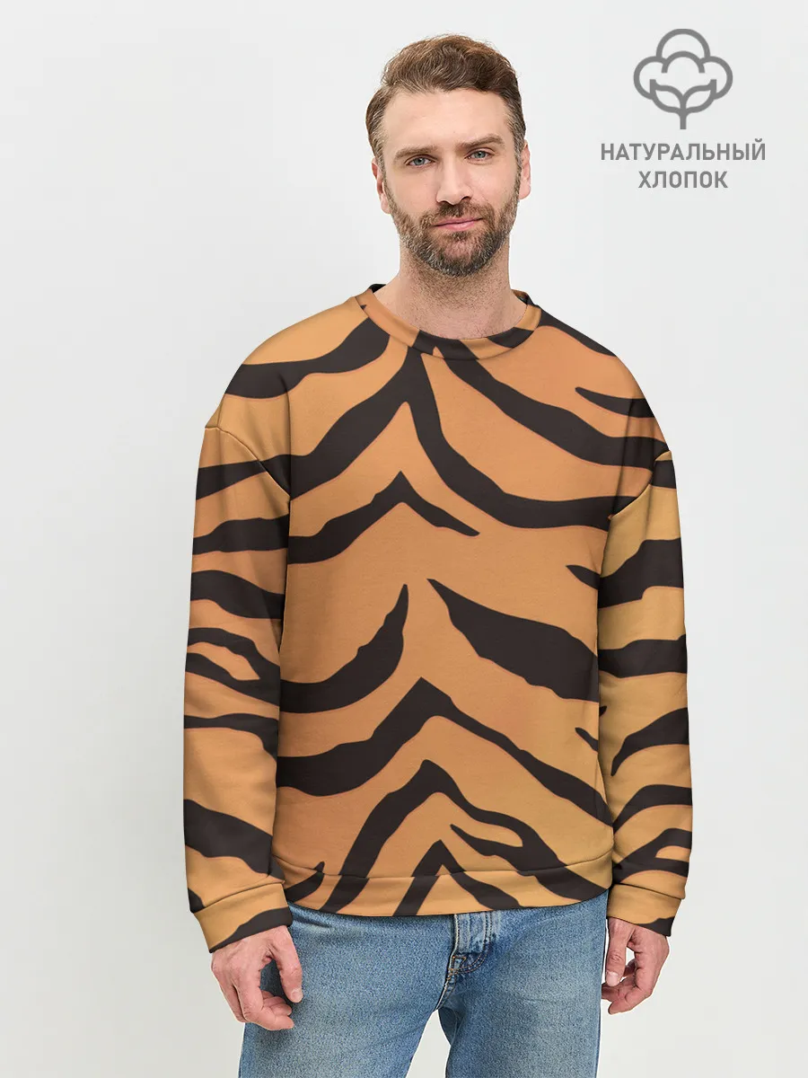Мужской свитшот базовый / Тигриный камуфляж