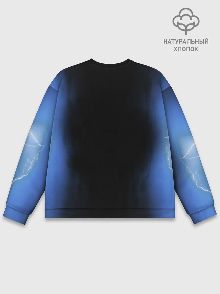 Мужской свитшот базовый / Грозовой кошак