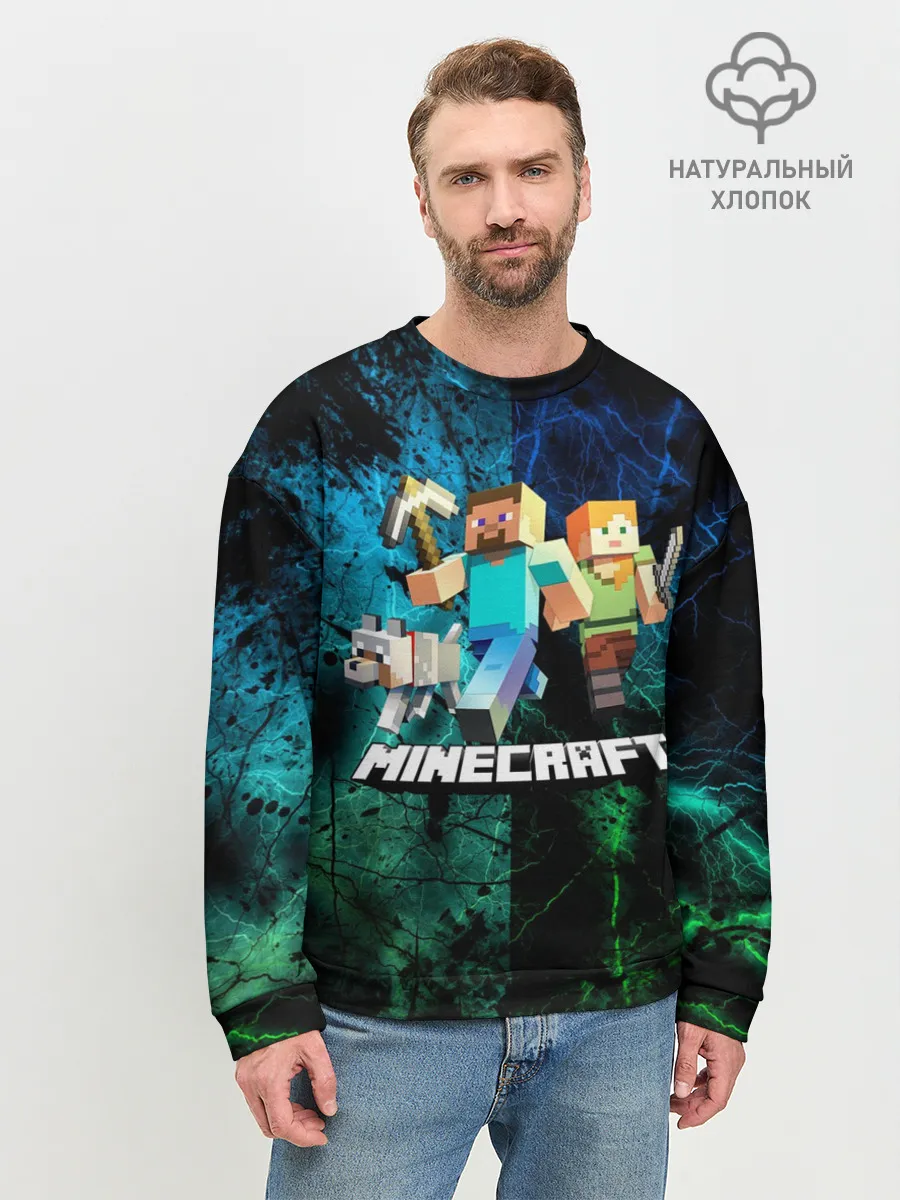 Мужской свитшот базовый / Minecraft / Майнкрафт