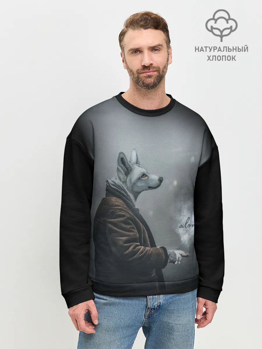 Мужской свитшот базовый / Одинокий волк