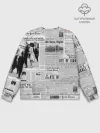 Мужской свитшот базовый / Газета Newspaper