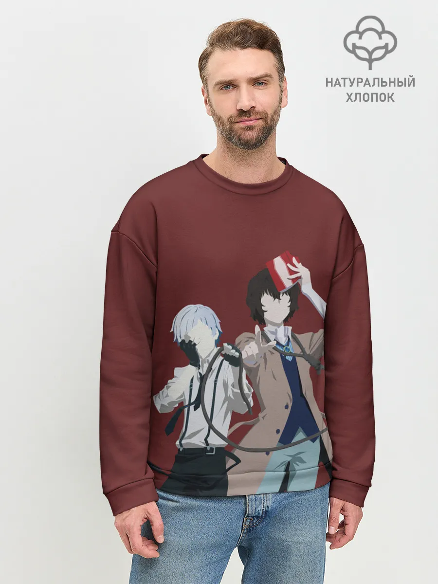 Мужской свитшот базовый / Atsushi Nakajima & Osamu Dazai